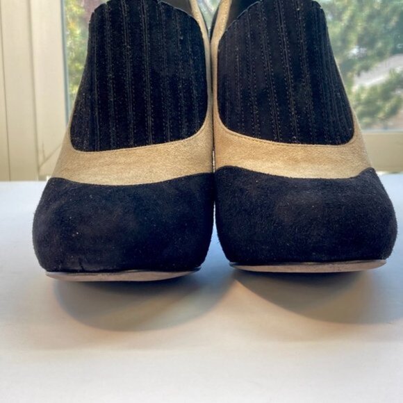 Donald J. Pliner Black and Gray Colorblock Booties - Picture 5 of 9